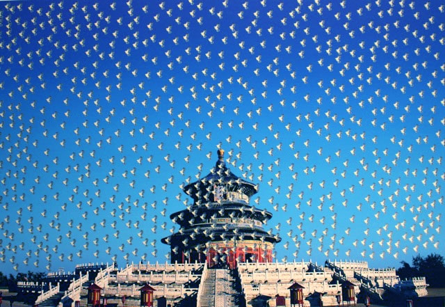 Huang Yan - Temple of Heaven, archival inkjet print withsilkscreen, image size: 34 1/2"x 47", frame size: 38" x 50 3/4", edition of 200