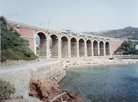 Massimo Vitali - Antheor Viaduct, lithograph, 34.5” x 42.5”