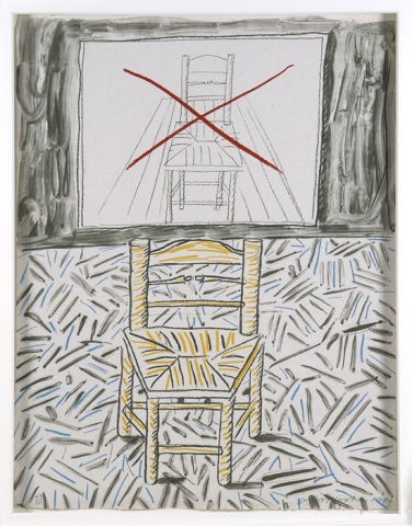 David Hockney, The Perspective Lesson, 1984, lithograph on paper, 29.9" x 22.2", edition# 47/50