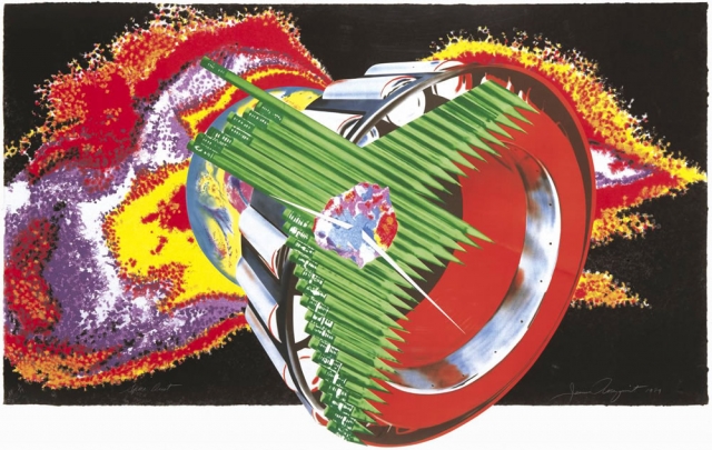 James Rosenquist, Space Dust, 1989, pressed paper pulp, lithograph and collage in colors, on Rives and handmade TGL paper, 66.5" x 105.25", edition of 56 - SOLD