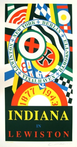 Robert Indiana, Indiana in Lewiston 1991, lithograph in colors on wove paper, 46.6" x 26.3", edition of 150