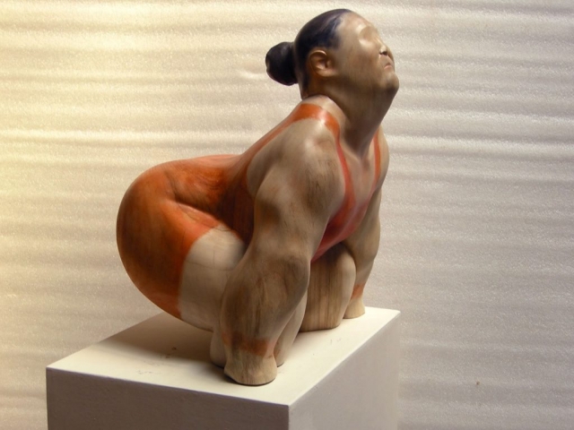 Li Zhan, wood sculpture