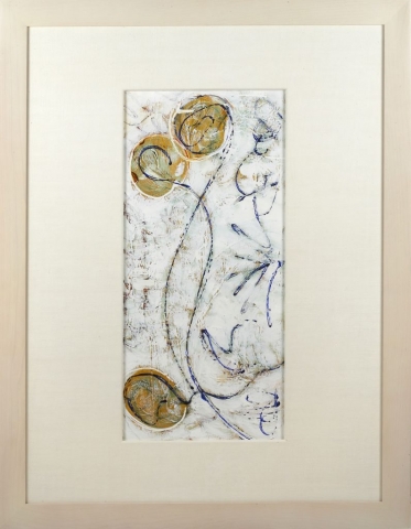 Martha Sedwick, Untitled, acrylic and pencil on paper, frame - 33 1/4 x 25 1/2 inches, size - 19 x 11 inches