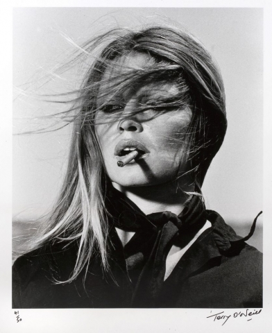 Terry O'Neil, “Bridget Bardot- Spain”, 1971, silver gelatin print, edition #41/50, framed - 30 1/2 x 26 1/3 inches, size - 19 1/2 x 15 1/2 inches
