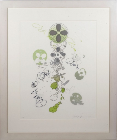 Yoko Motomiya, Untitled 2002, silkscreen on vellum, framed - 32 1/4 x 27 inches size - 24 x 18 inches, edition #2/15