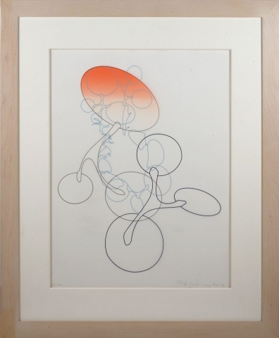 Yoko Motomiya, Untitled 2002, silkscreen on vellum, framed - 33 1/4 x 27 inches size - 24 x 18 inches, edition #3/15