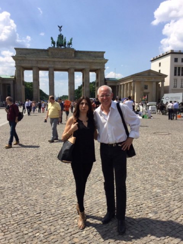 Arriving outside the 9th Berlin Biennale with my super-assistant Fiorentina De Biasi.